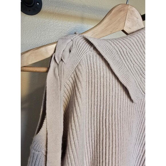 All Saints sura tie neck jumper wool blend sweater light pink women's size XS - Picture 5 of 11